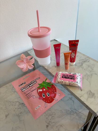Vaso con skincare